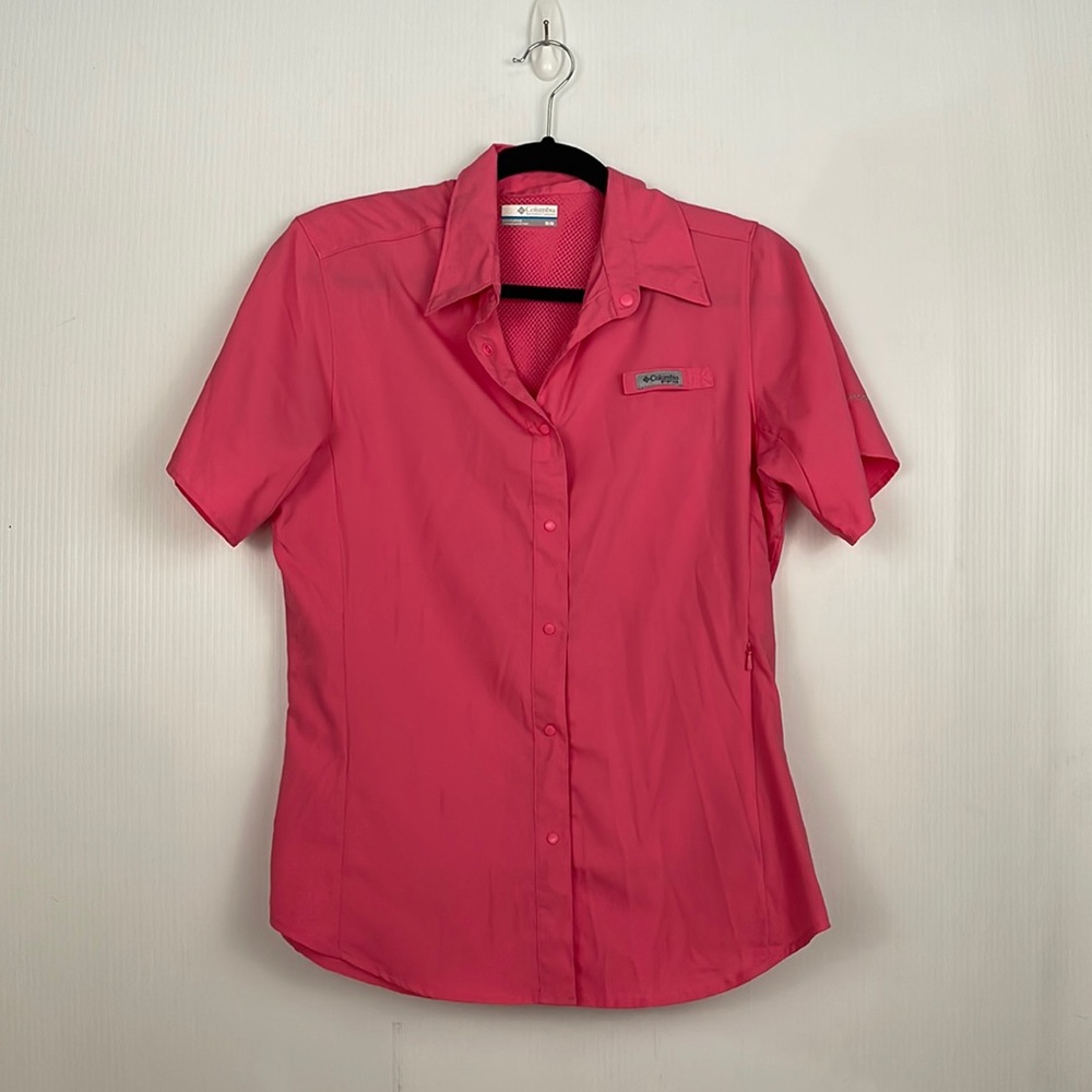 Columbia Hot Pink Button Down